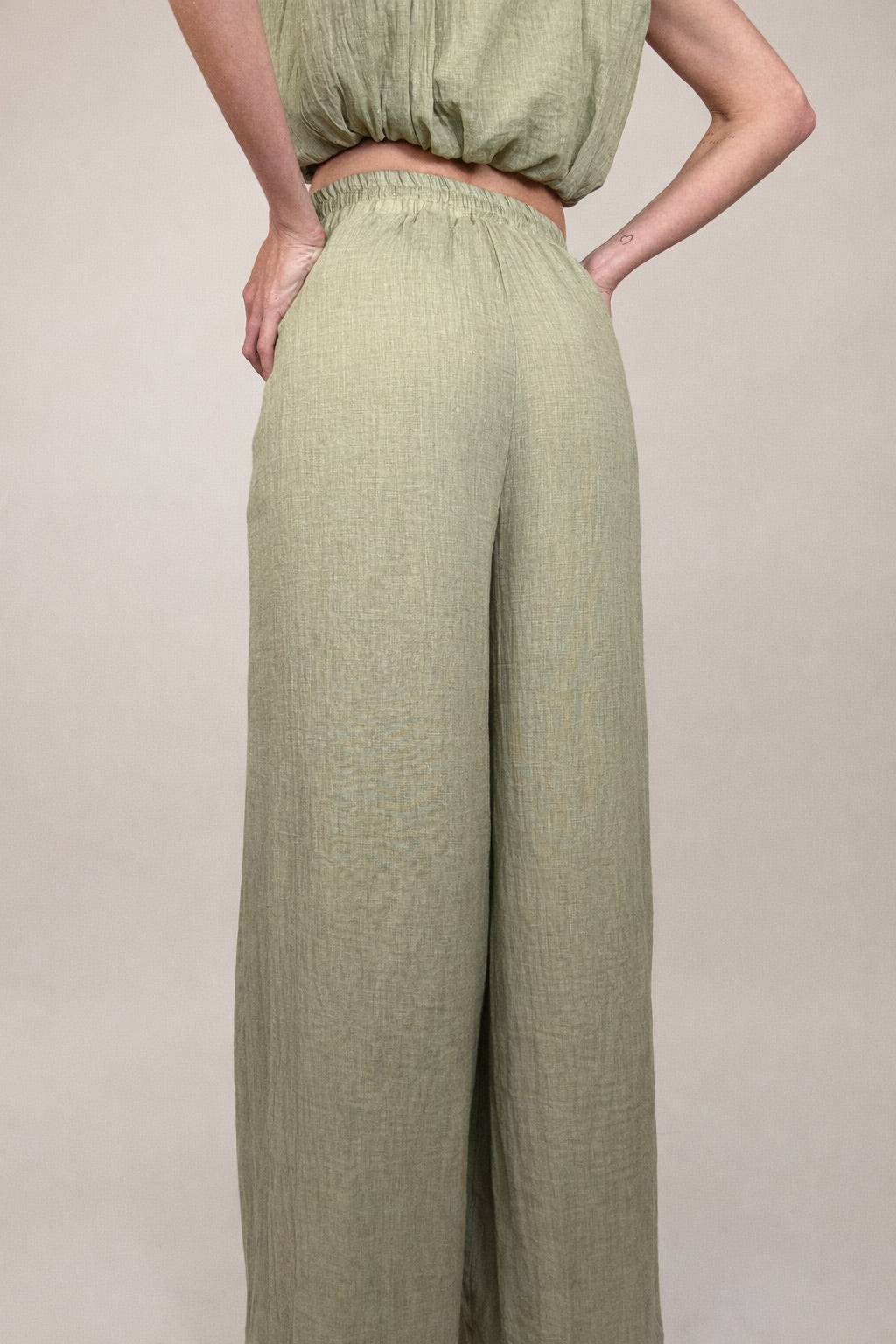 PANTALONE VERDE SALVIA SOUVENIR