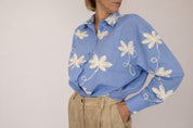 CAMICIA AZZURRA RICAMATA LOLA CASADEMUNT