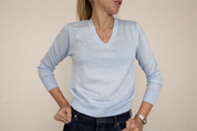 MAGLIONCINO SCOLLO A V SOLO CASHMERE