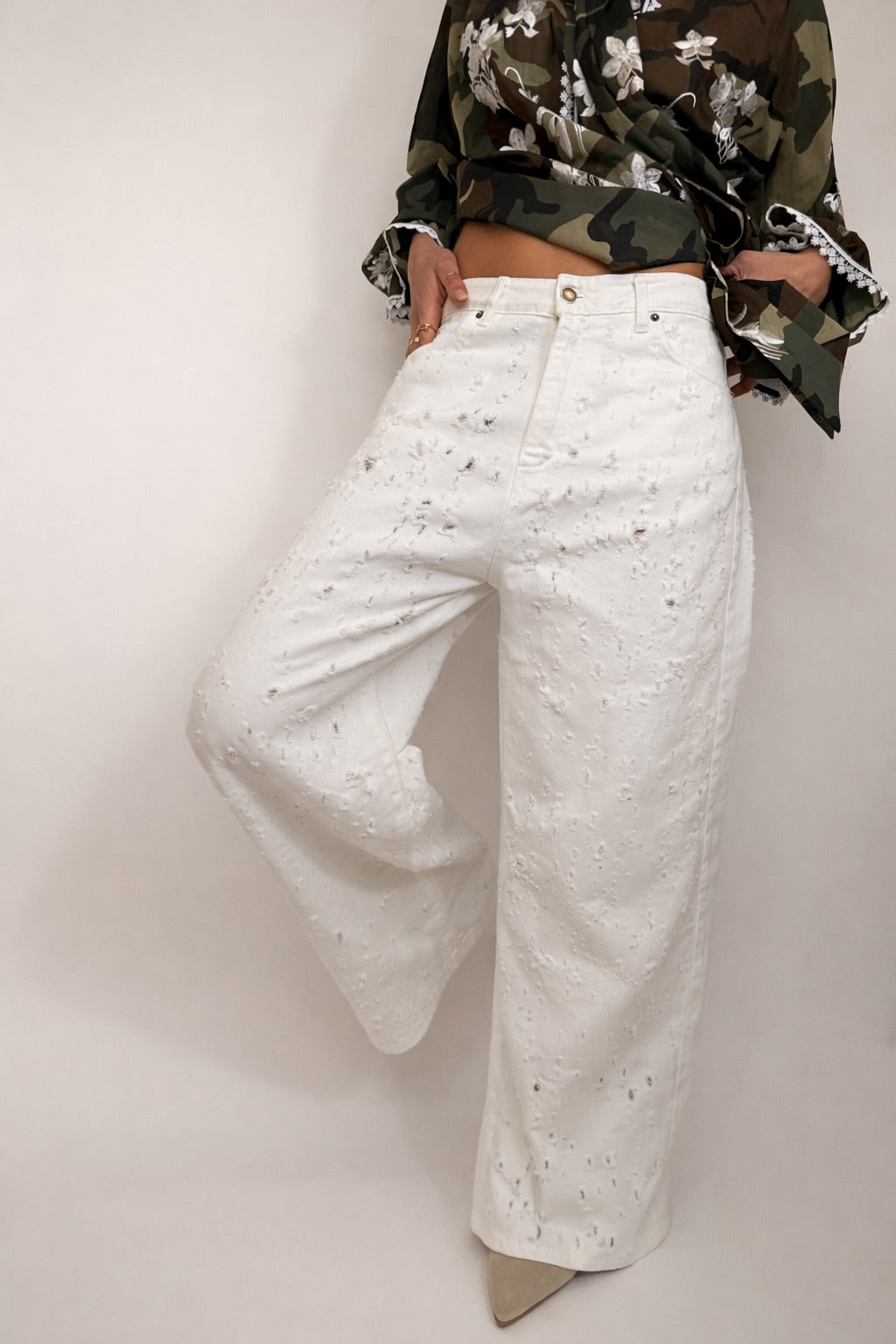 DENIM PINKERCOUTURE BIANCO MADAME