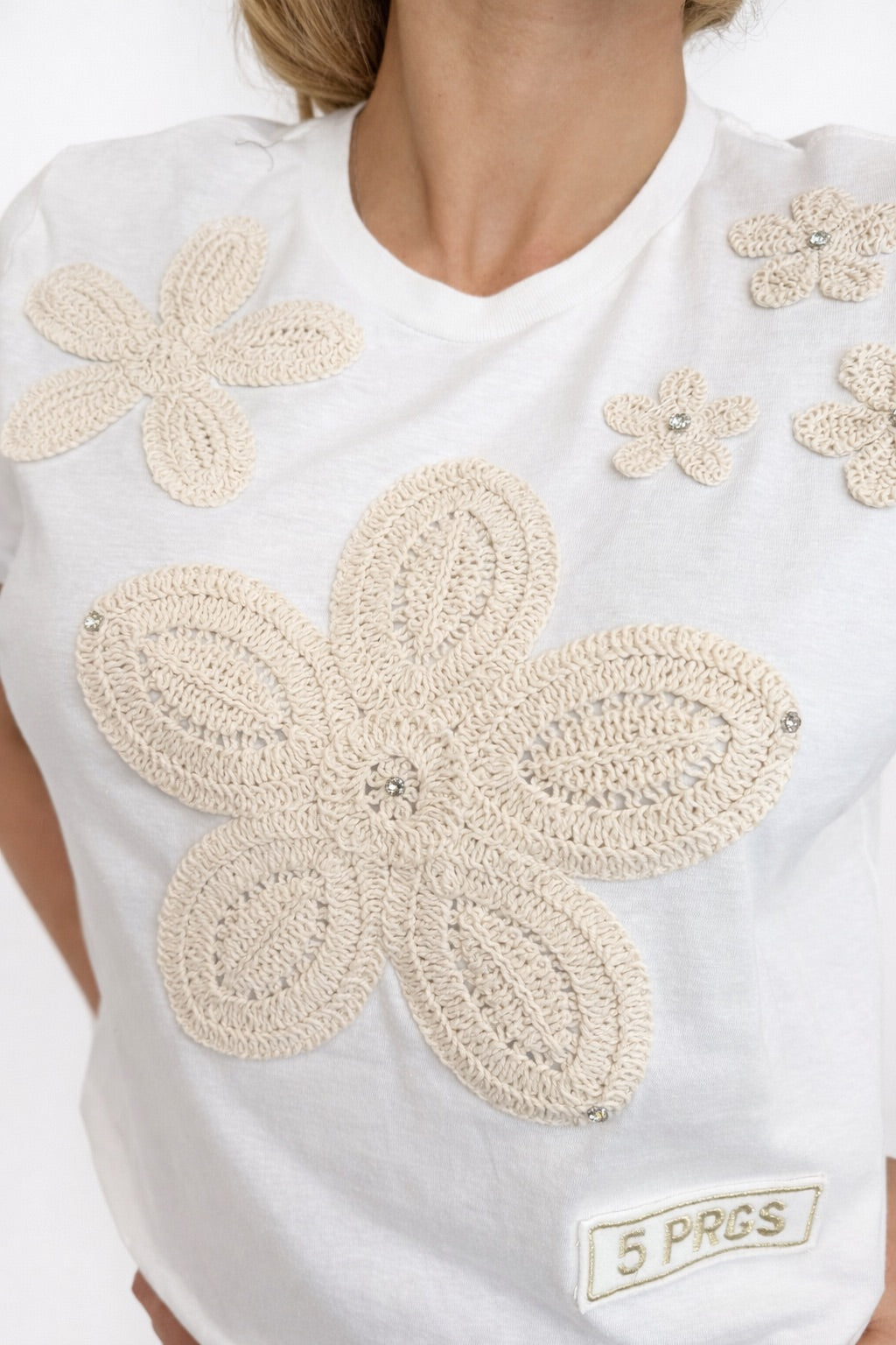 T-SHIRT 5 PROGRESS RICAMI FLOREALI