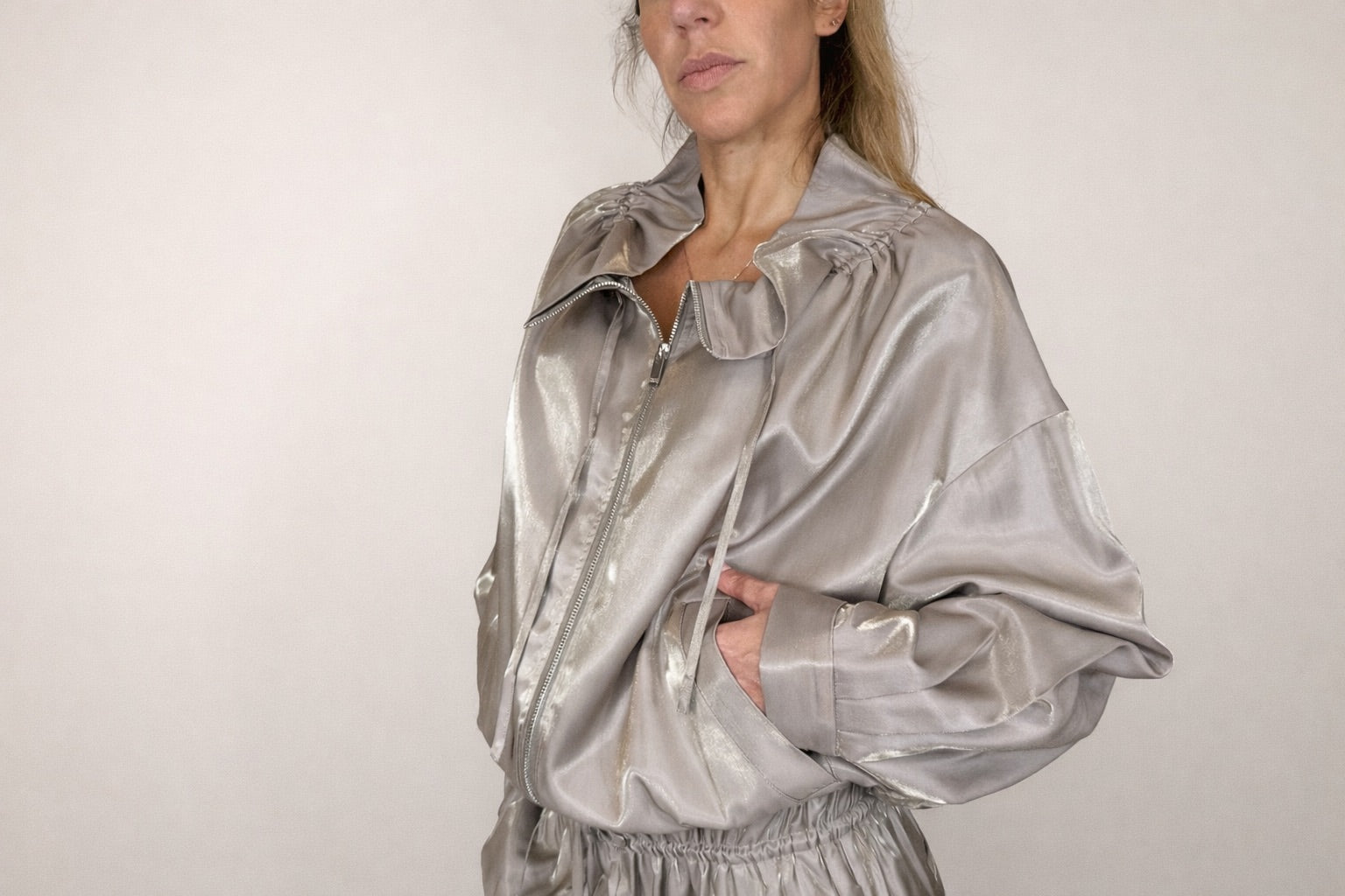 GIACCA/FELPA SATINATA ISABELLE BLANCHE