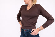 MAGLIONCINO SCOLLO A V SOLO CASHMERE
