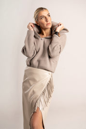 Polo in maglia a coste