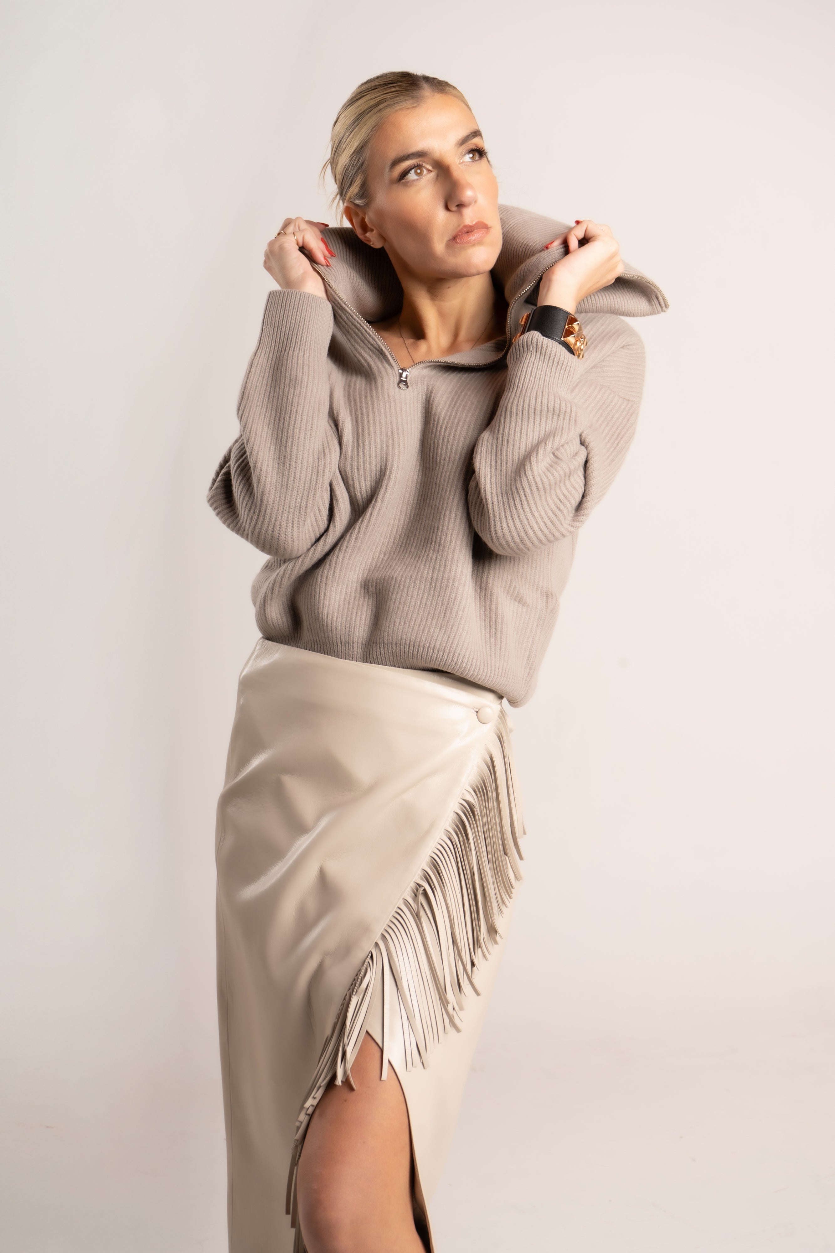 Polo in maglia a coste