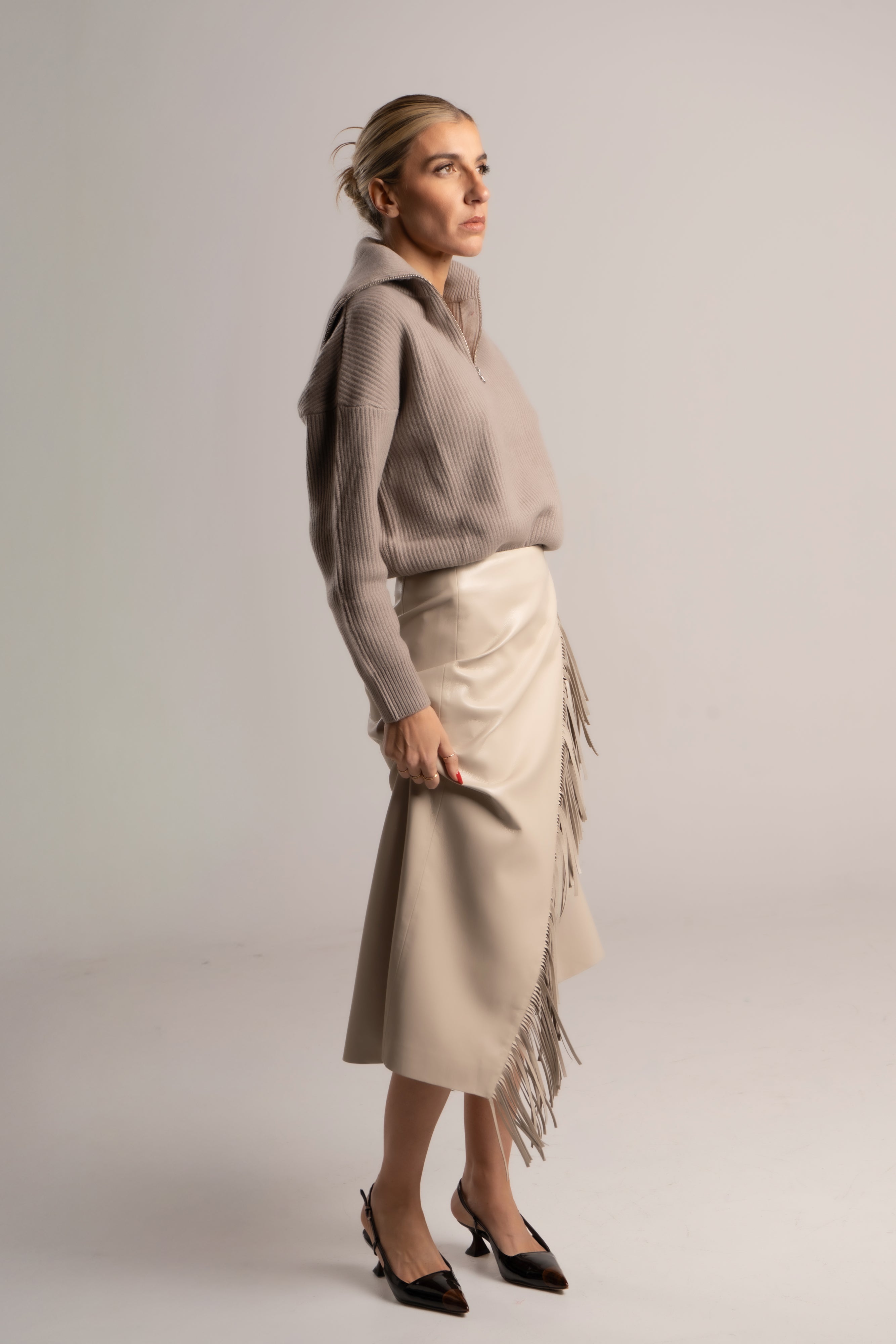 Polo in maglia a coste