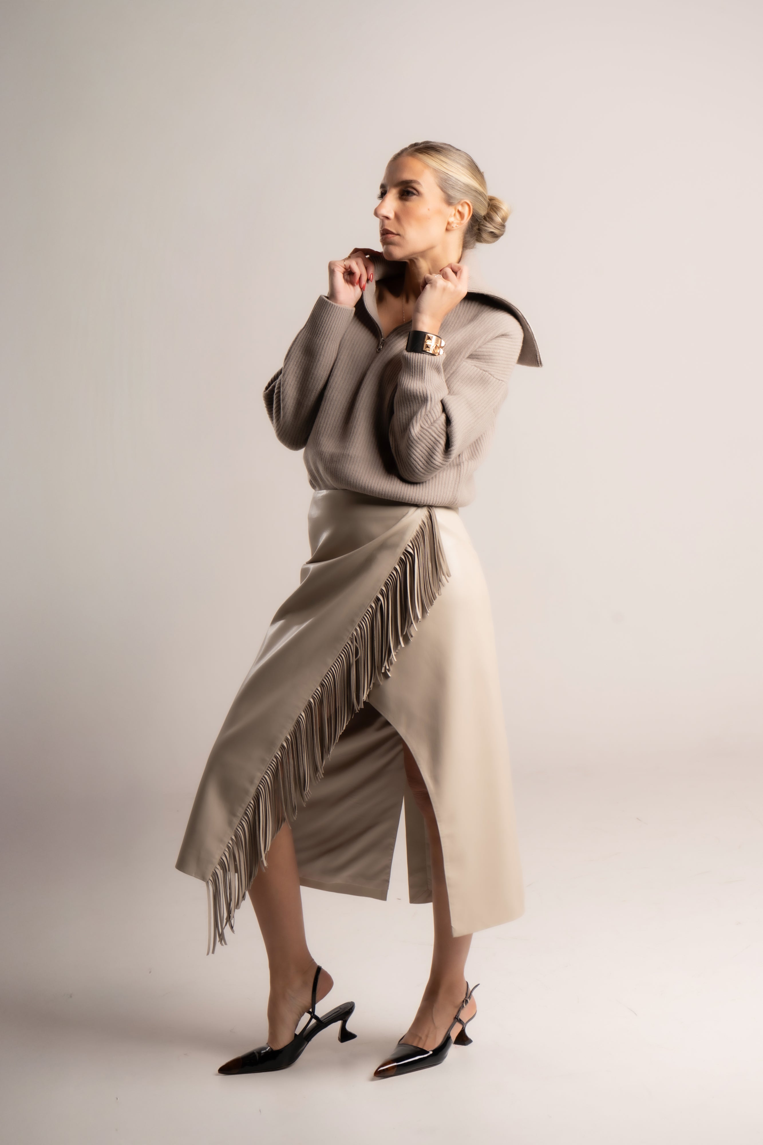 Polo in maglia a coste