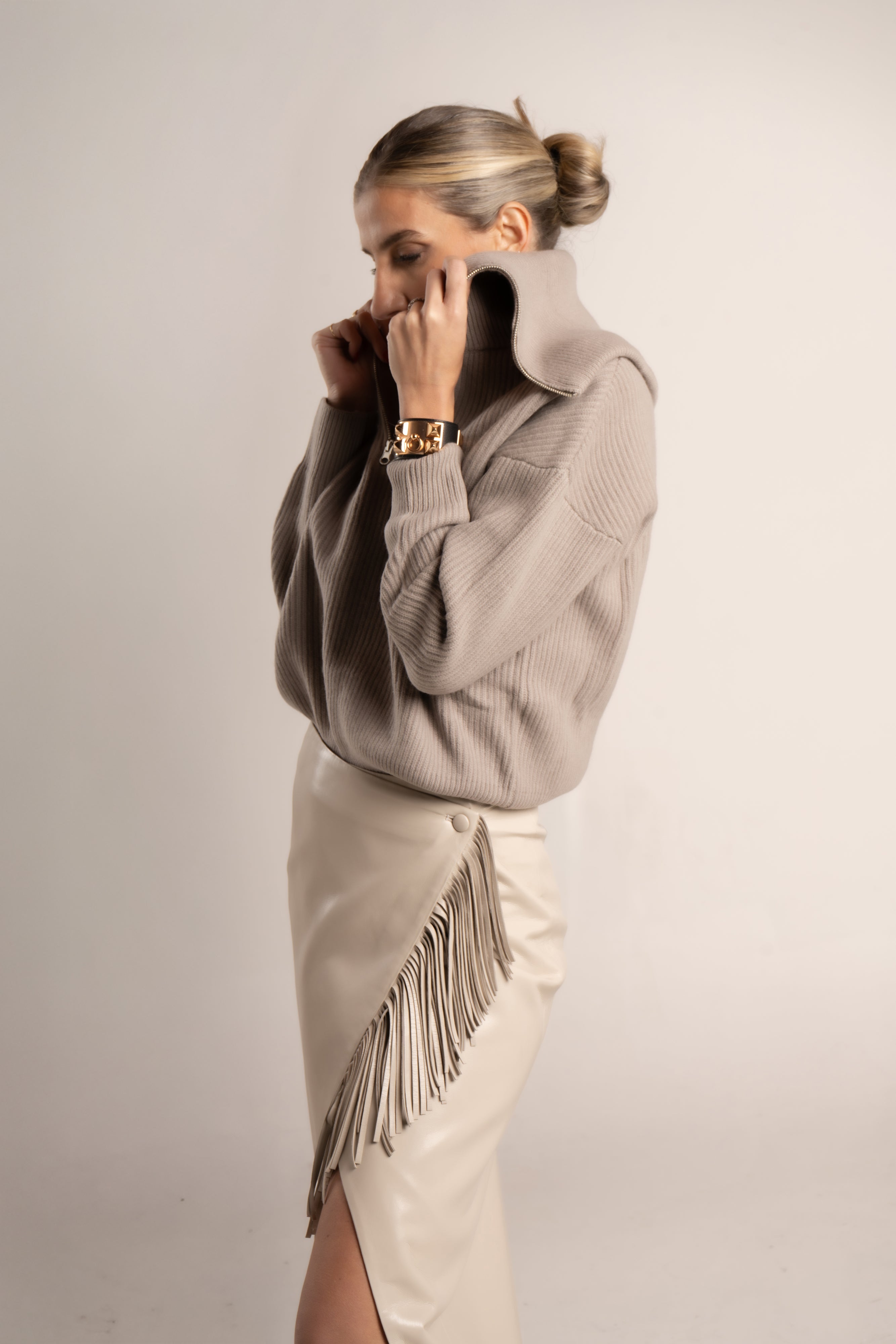 Polo in maglia a coste