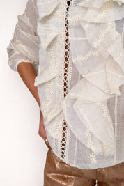 CAMICIA SOUVENIR CON RUCHES FRONTALI