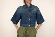 Giacchetta-top  Noir n Bleu in denim