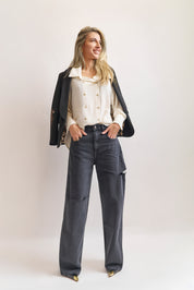 Camicia doppiopetto con revers