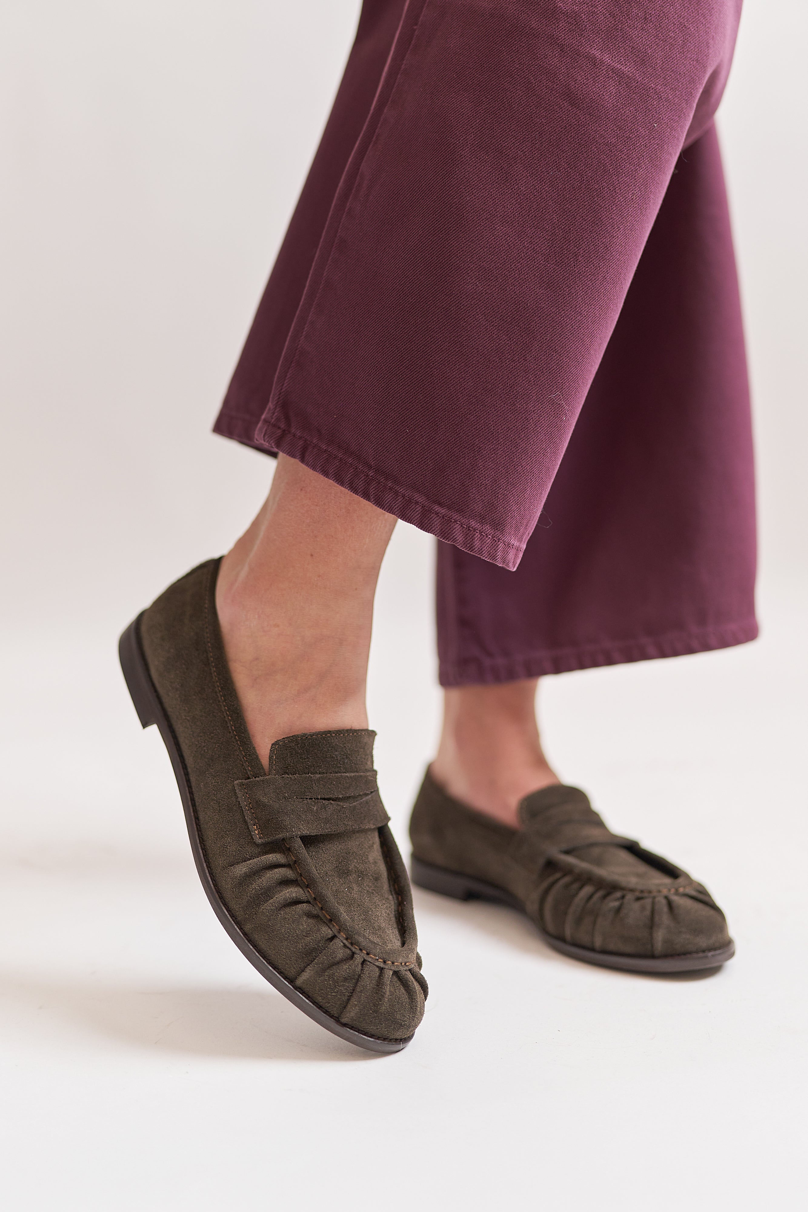 Mocassino camoscio marrone