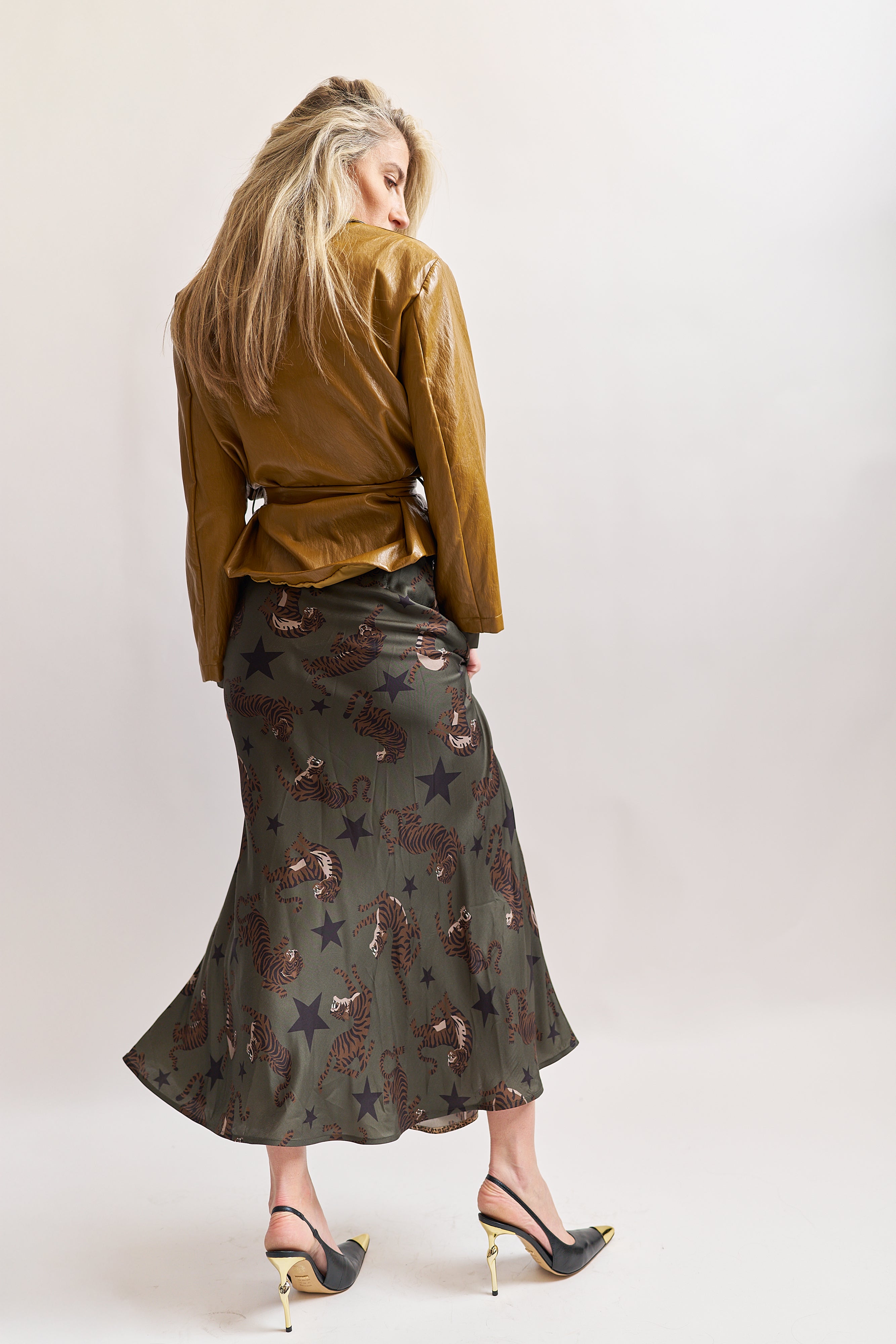 Giacca in ecopelle olio