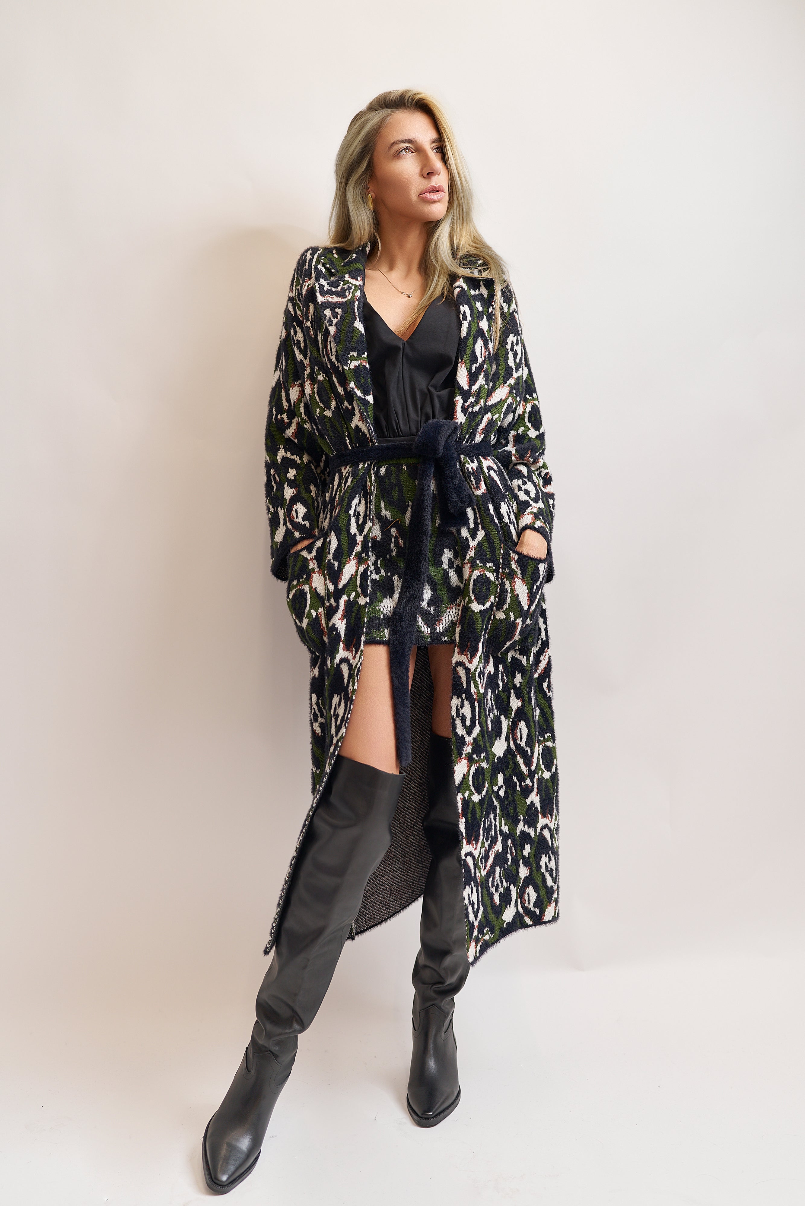 Cappotto in Jacquard Maculato