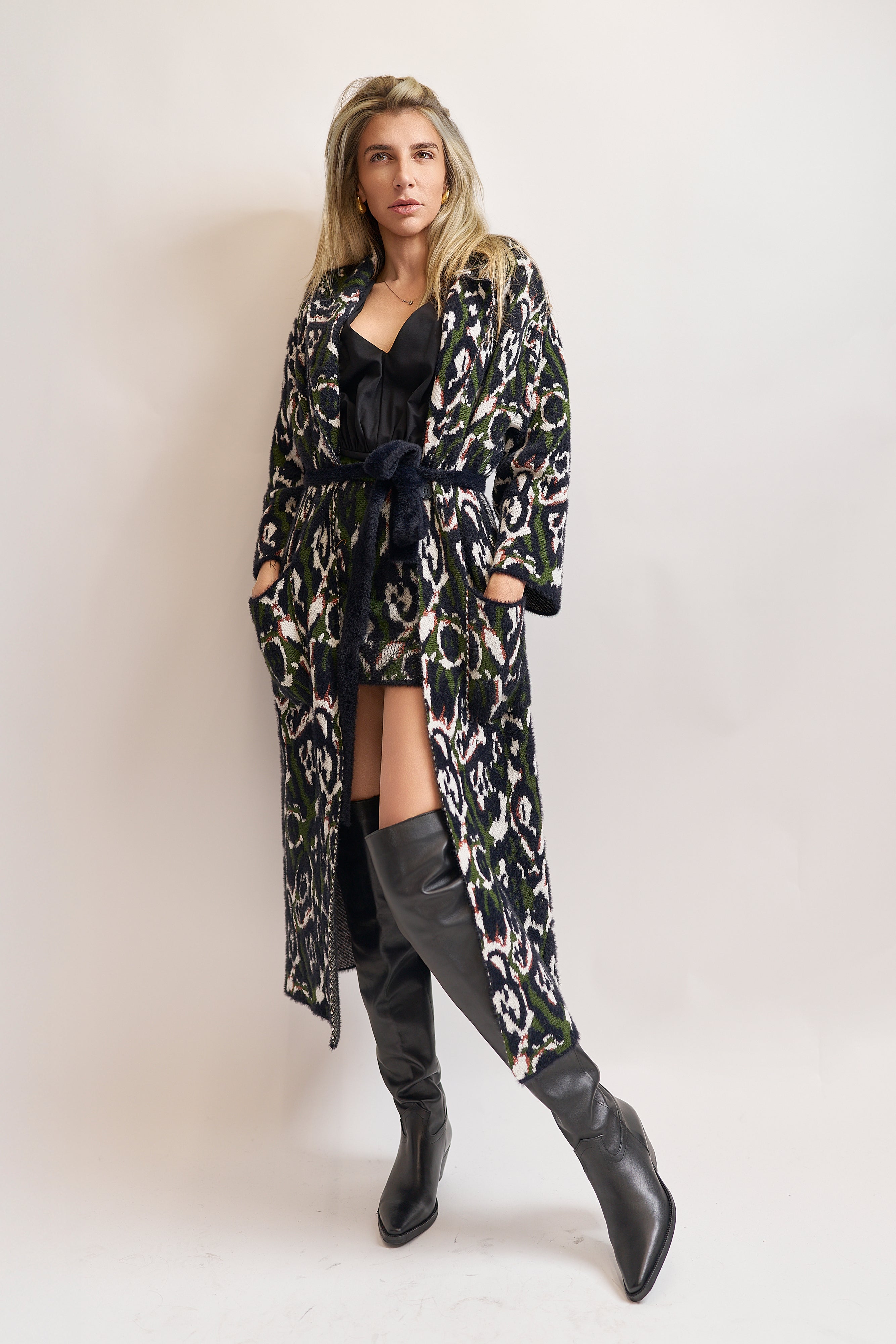 Cappotto in Jacquard Maculato