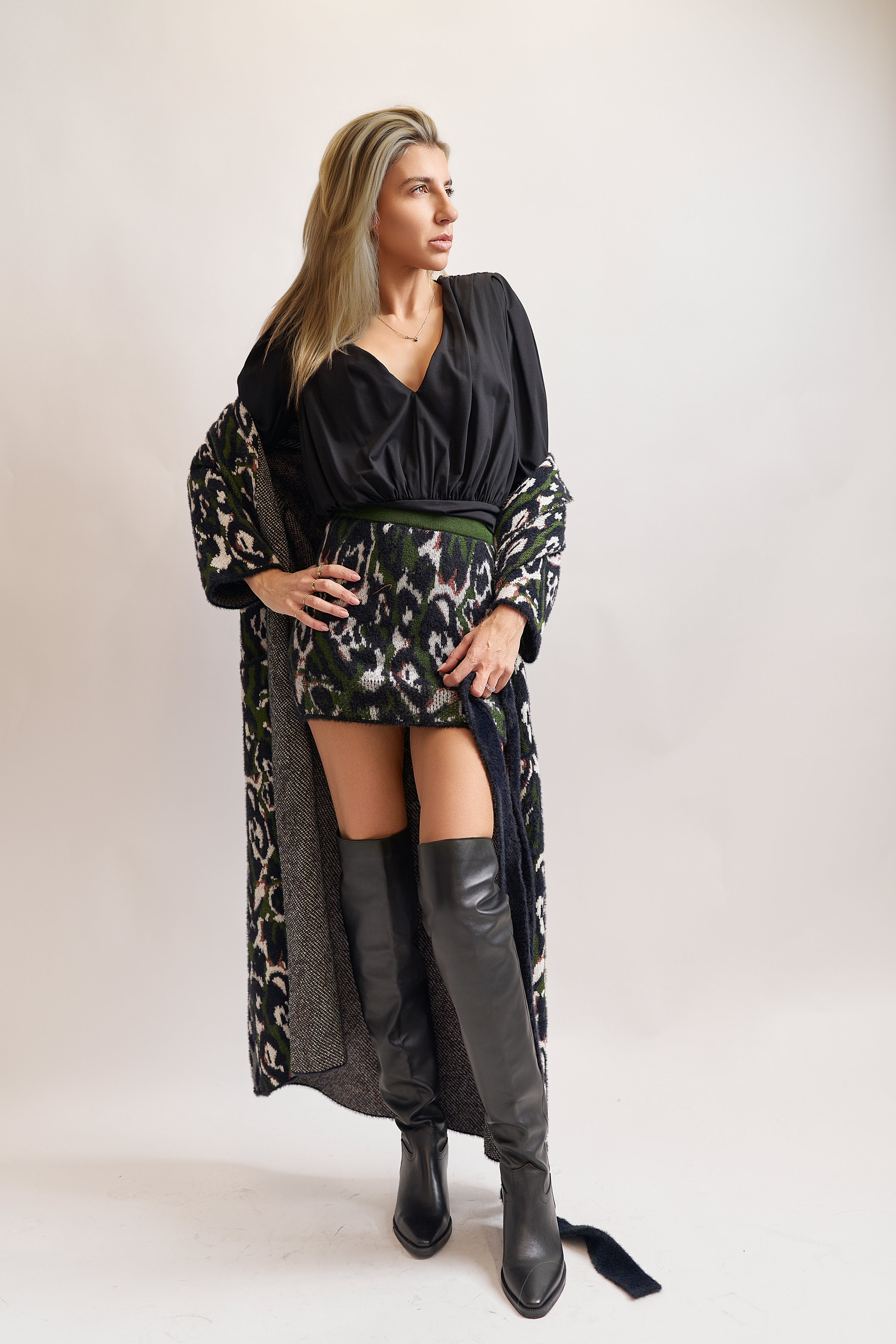 Cappotto in Jacquard Maculato