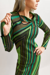 Abito lungo Akep con scollo sciarpa