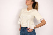 T-SHIRT HAVEONE RICAMO IN PIZZO.