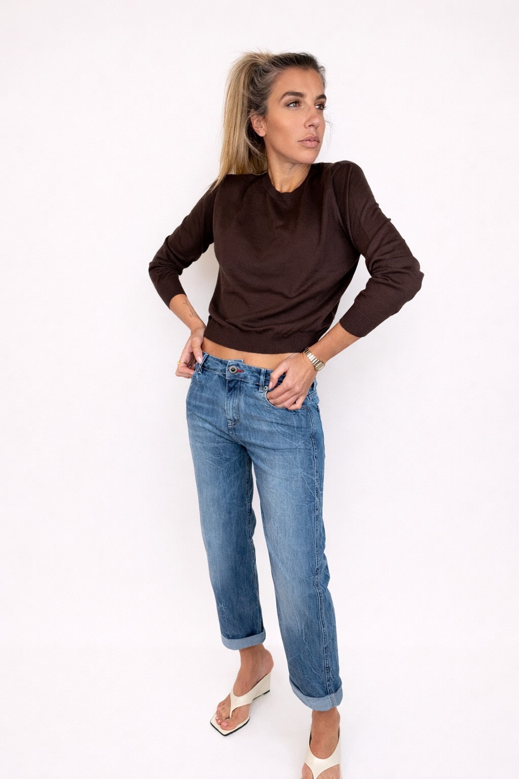 MAGLIONCINO SCOLLO A V SOLO CASHMERE