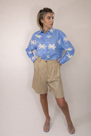 CAMICIA AZZURRA RICAMATA LOLA CASADEMUNT