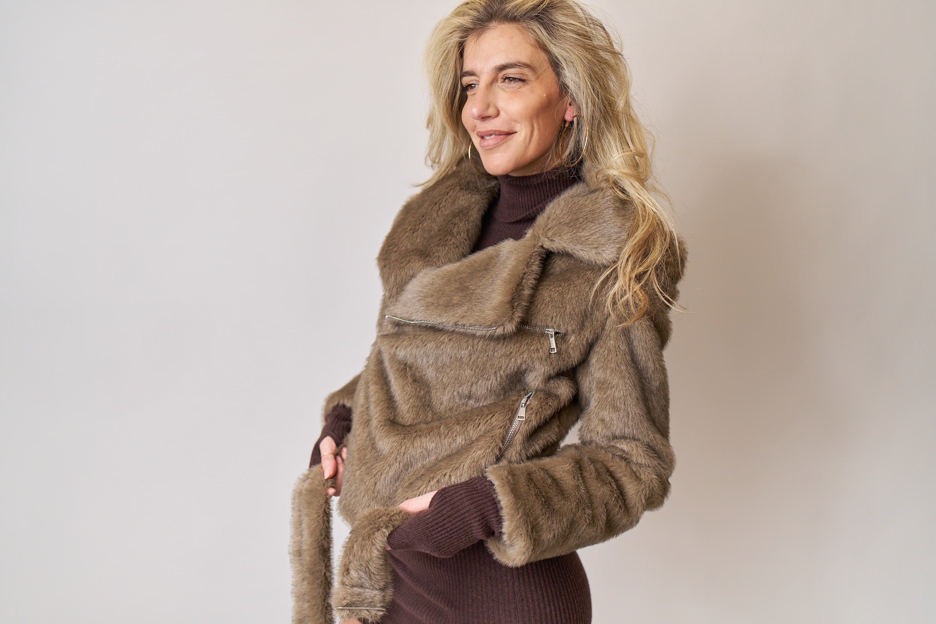 Chiodo in ecopelliccia