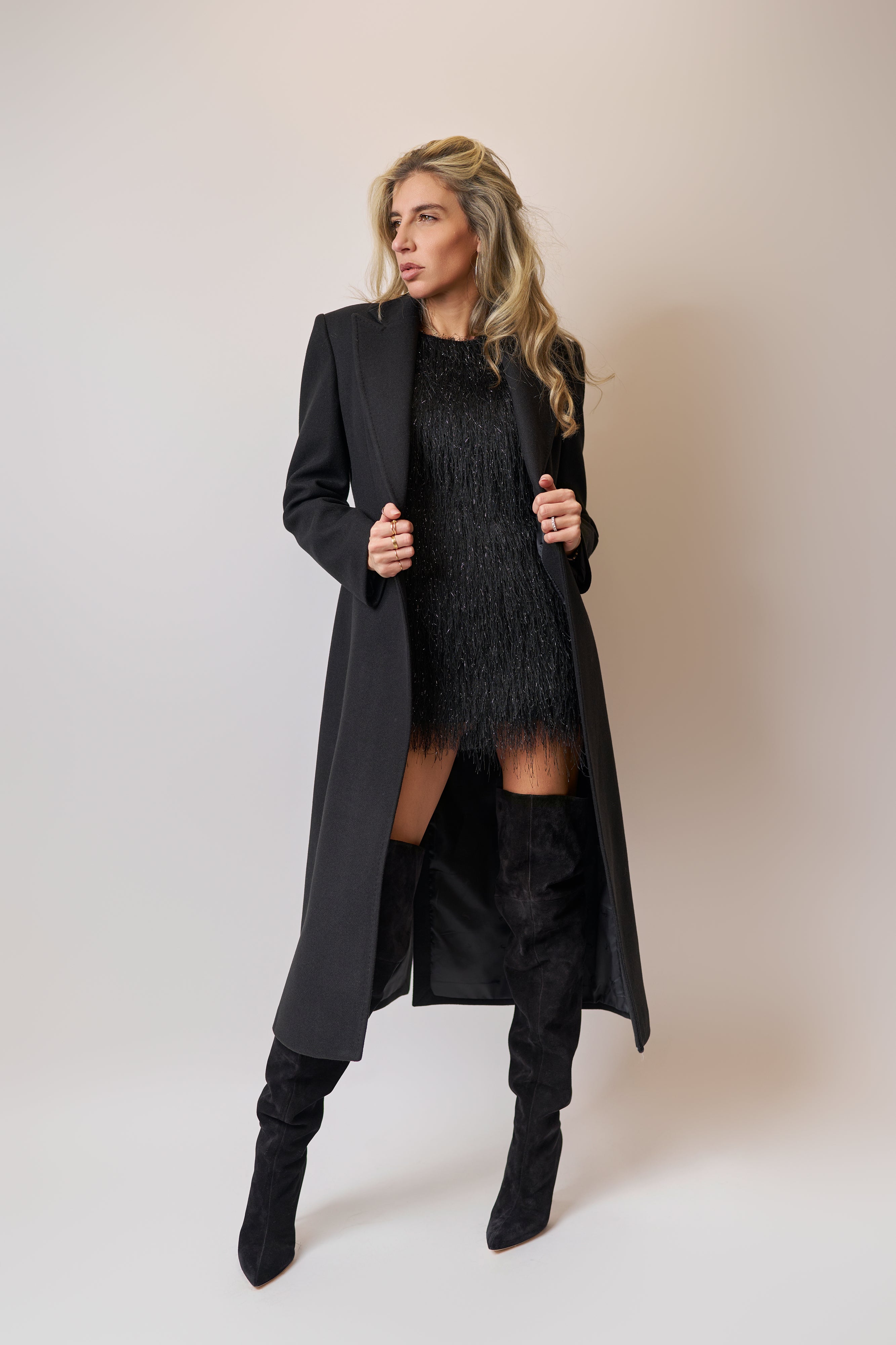 Cappotto monopetto a un bottone