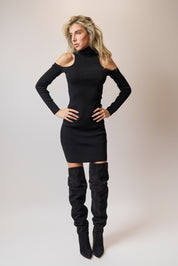 abito maglia nero akep