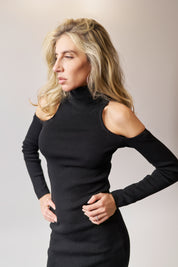 abito maglia nero akep