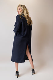 Cappotto lungo con chiusura ad alamaro