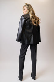 Giacca in ecopelle monopetto