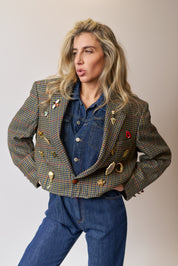 Giacca vintage con spille